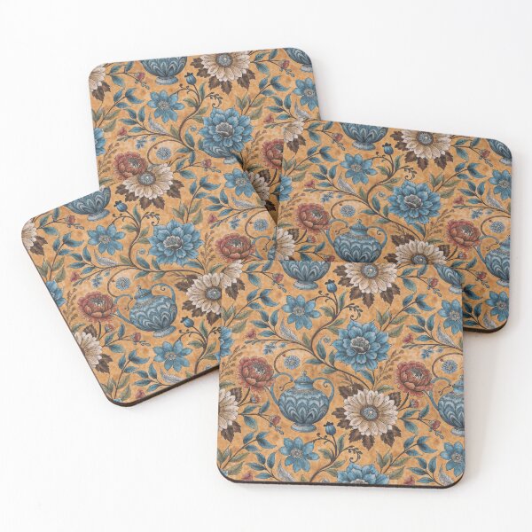 Item preview, Colorful chintz pattern, floral chinoiserie design designed and sold by patterncrow.