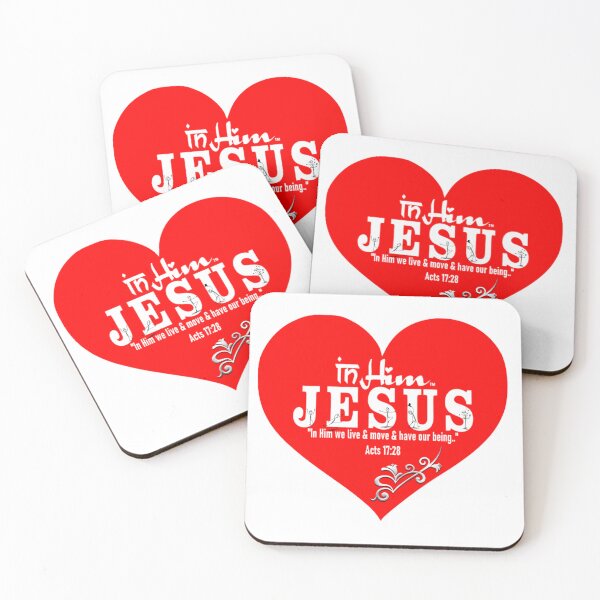 Item preview, In Him Red Love Heart  - Acts 17:28 Scripture designed and sold by In Him™ | Rene Tesner.