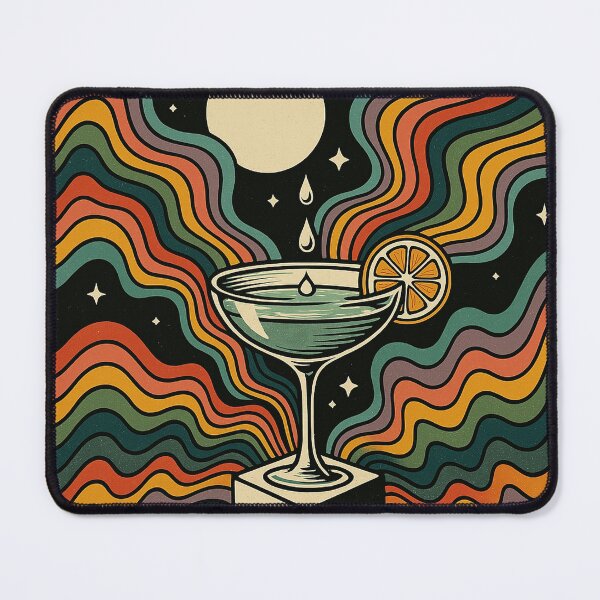 Item preview, Psychedelic Sip – Cosmic Coupe Cocktail Art designed and sold by NeatAndSip.
