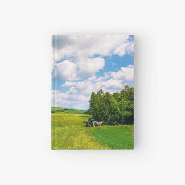 agricultural fields on hills Hardcover Journal