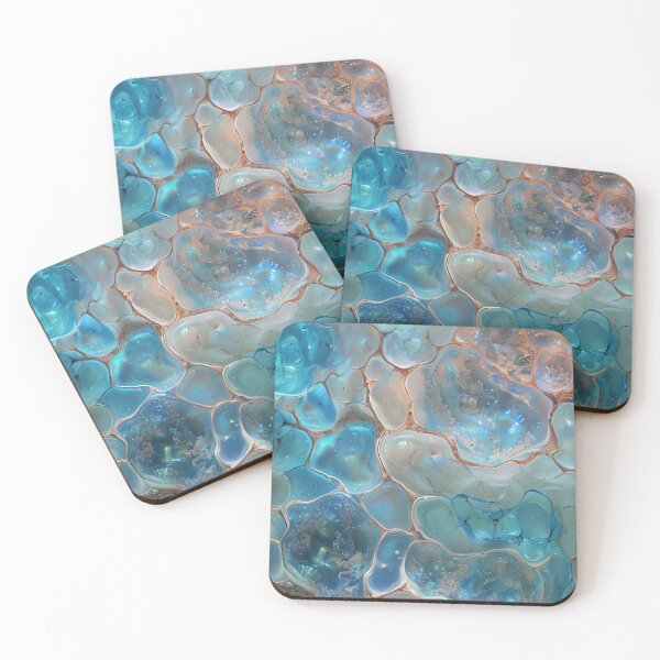 Item preview, Dreamlike mosaic pattern inspired by underwater themes designed and sold by PrettyDecor.