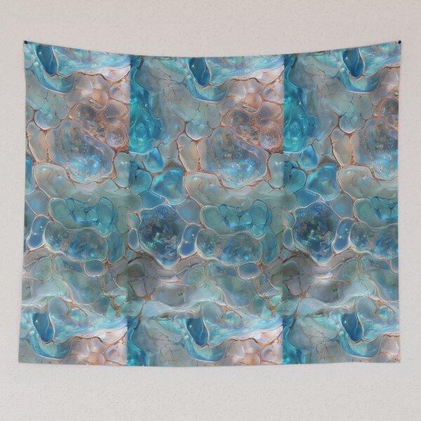 Item preview, Dreamlike mosaic pattern inspired by underwater themes designed and sold by PrettyDecor.