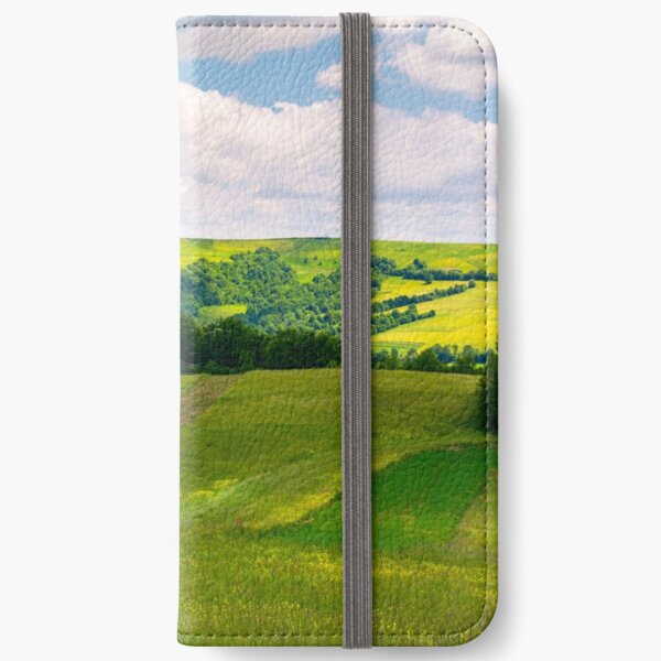 agricultural fields on hills iPhone Wallet