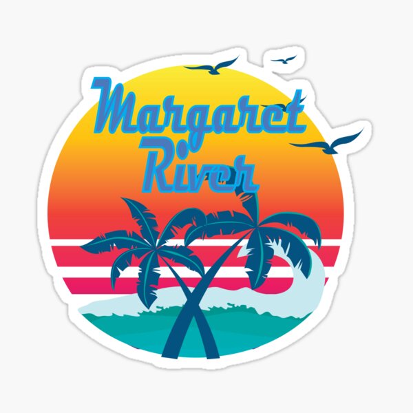 Margaret River, summer retro vintage Sticker