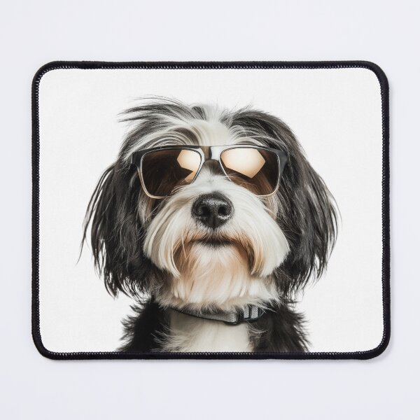 Item preview, Funny cool Polish Lowland Sheepdog Dog wearing sunglasses designed and sold by LazyOwlStore.