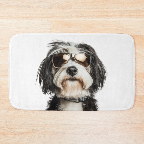 Item preview, Funny cool Polish Lowland Sheepdog Dog wearing sunglasses designed and sold by LazyOwlStore.