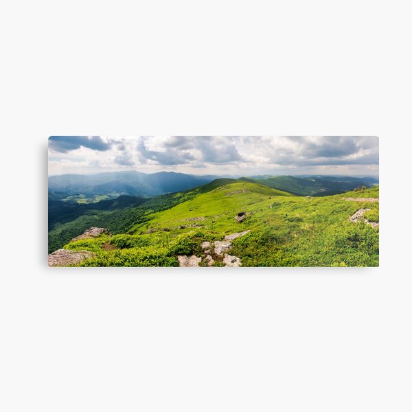 panorama of great Carpathian water dividing ridge Metal Print