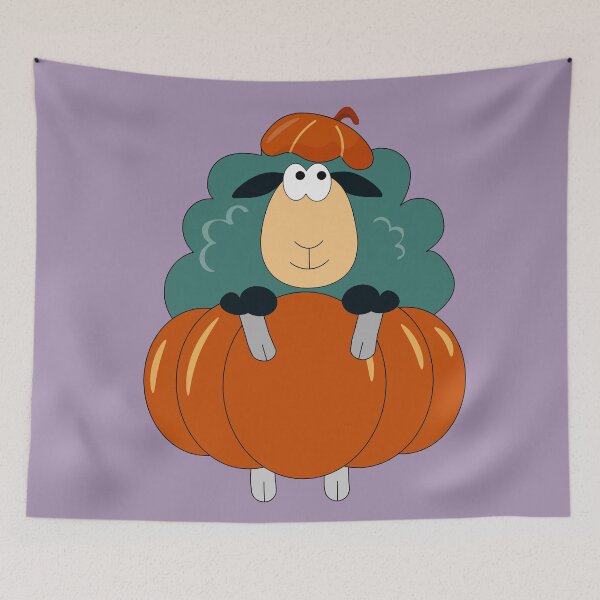 Item preview, Sheep in a Pumpkin costume at Party designed and sold by AlginaPugachova.