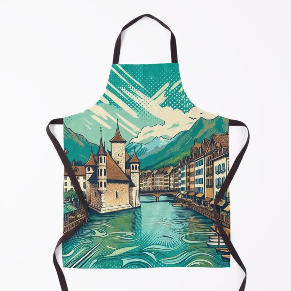 Item preview, AI-Designed Annecy France – Peaceful City & Clean River Artwork for Clothing, Accessories & Home Decor designed and sold by knalpot-design.