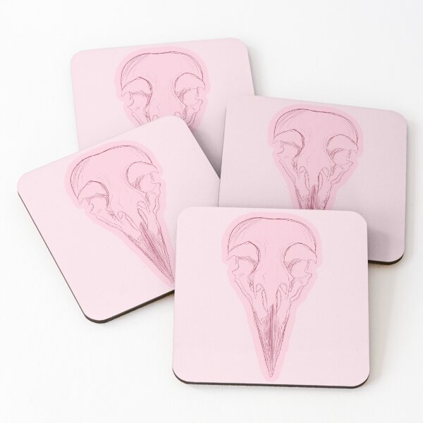 Item preview, Pink Crow Skull designed and sold by Pinkfinch Art.