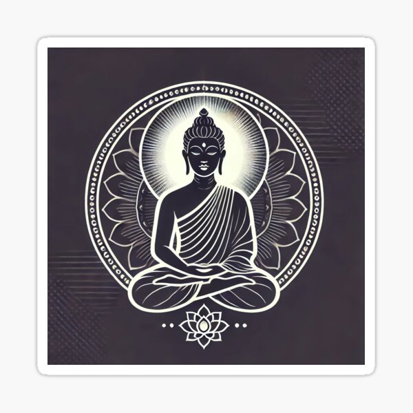 Item preview, Buddha in a meditative pose 3 designed and sold by Inner Glow.