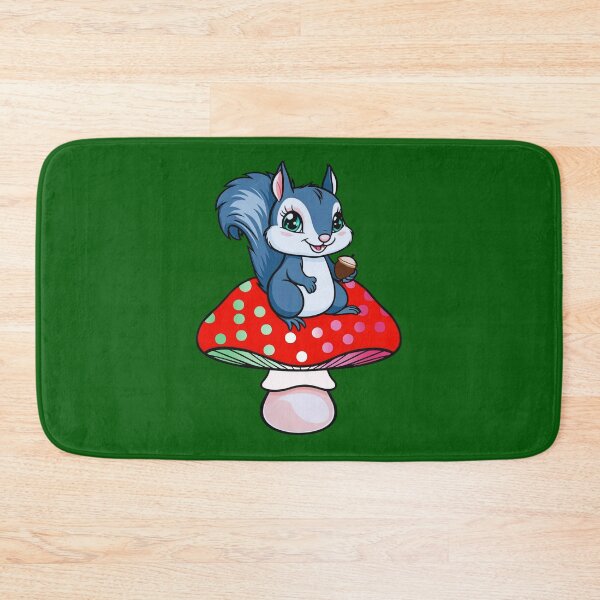Item preview, Cute Squirrel on Abrosexual Mushroom – Abrosexual Pride Whimsical Art designed and sold by Travelslightly.