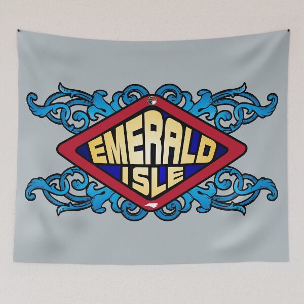 Item preview, Emerald Isle North Carolina emblem retro sign designed and sold by studioss76.