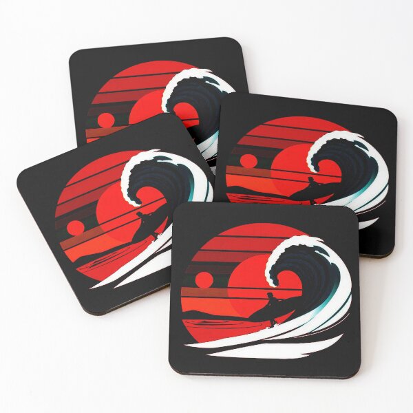 Item preview, Crimson Tide Rider: Solitude in the Sunset Swell designed and sold by ZenOfAIarts.