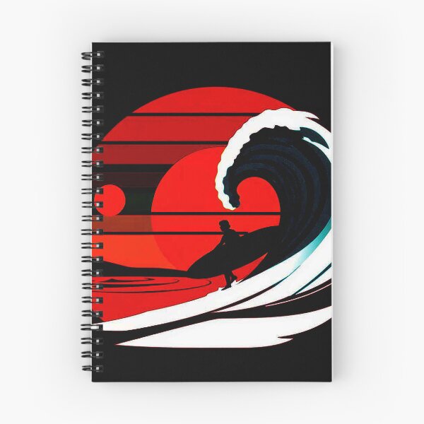 Item preview, Crimson Tide Rider: Solitude in the Sunset Swell designed and sold by ZenOfAIarts.
