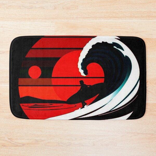 Item preview, Crimson Tide Rider: Solitude in the Sunset Swell designed and sold by ZenOfAIarts.