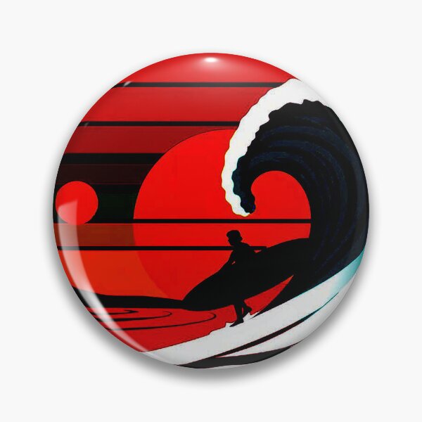 Item preview, Crimson Tide Rider: Solitude in the Sunset Swell designed and sold by ZenOfAIarts.