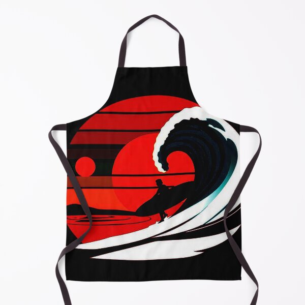 Item preview, Crimson Tide Rider: Solitude in the Sunset Swell designed and sold by ZenOfAIarts.