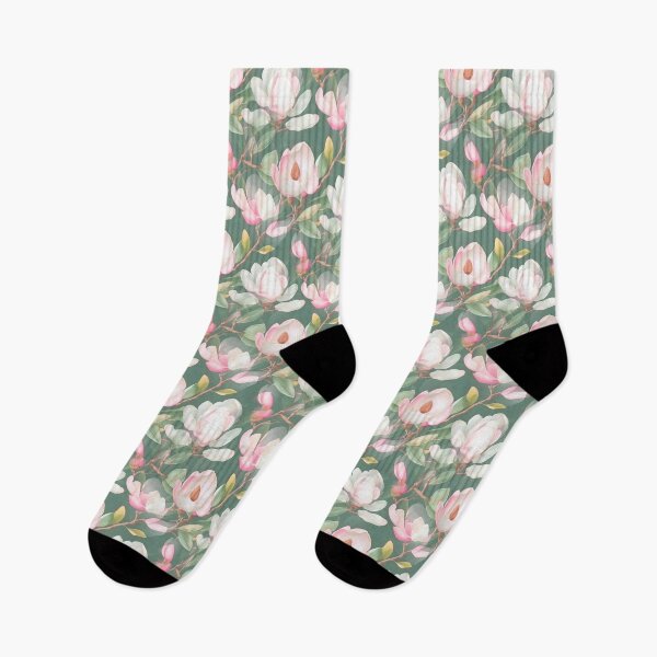 Item preview, Lush Magnolia Green and Pink Vibrant designed and sold by SilverPegasus.