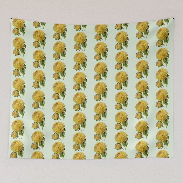 Item preview, Antique Yellow Peony Flowers designed and sold by IrisAndIvy.