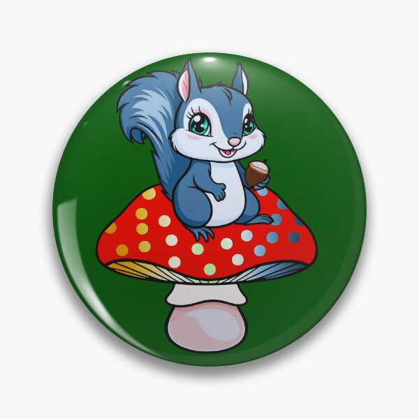 Item preview, Cute Squirrel on AroAce Agender Mushroom – AroAce Agender Pride Whimsical Art designed and sold by Travelslightly.