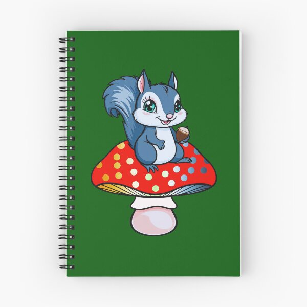 Item preview, Cute Squirrel on AroAce Agender Mushroom – AroAce Agender Pride Whimsical Art designed and sold by Travelslightly.