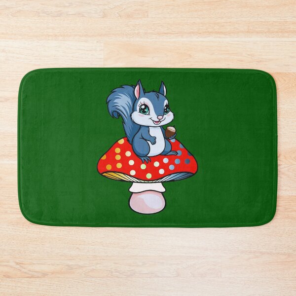 Item preview, Cute Squirrel on AroAce Agender Mushroom – AroAce Agender Pride Whimsical Art designed and sold by Travelslightly.
