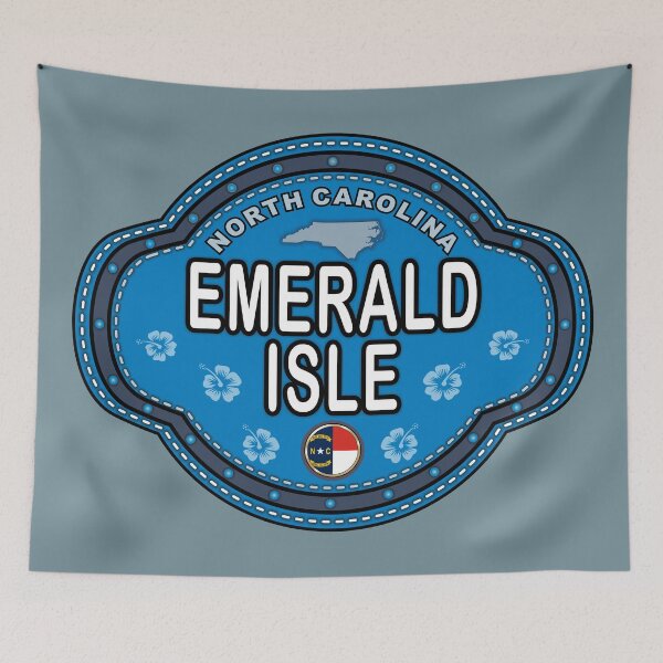 Item preview, Emerald Isle North Carolina stitching effect emblem designed and sold by studioss76.