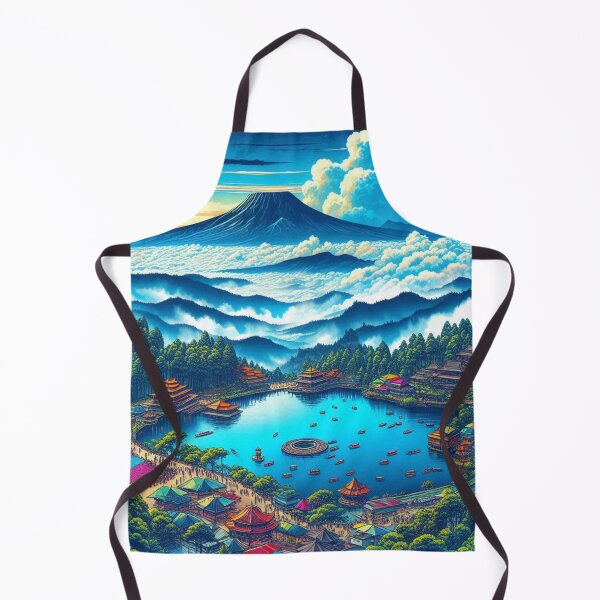 Item preview, AI-Designed Bandung, Indonesia – Serene Lake & Tropical Vibes Artwork for Clothing, Accessories & Home Decor designed and sold by knalpot-design.