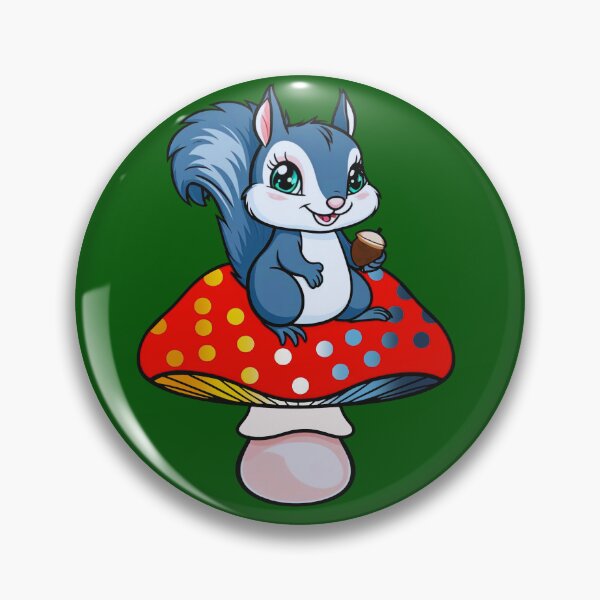 Item preview, Cute Squirrel on AroAce Mushroom – AroAce Pride Whimsical Art designed and sold by Travelslightly.