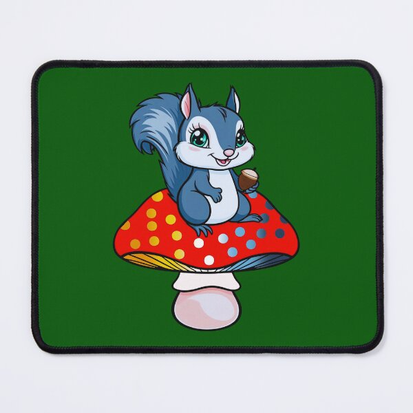 Item preview, Cute Squirrel on AroAce Mushroom – AroAce Pride Whimsical Art designed and sold by Travelslightly.