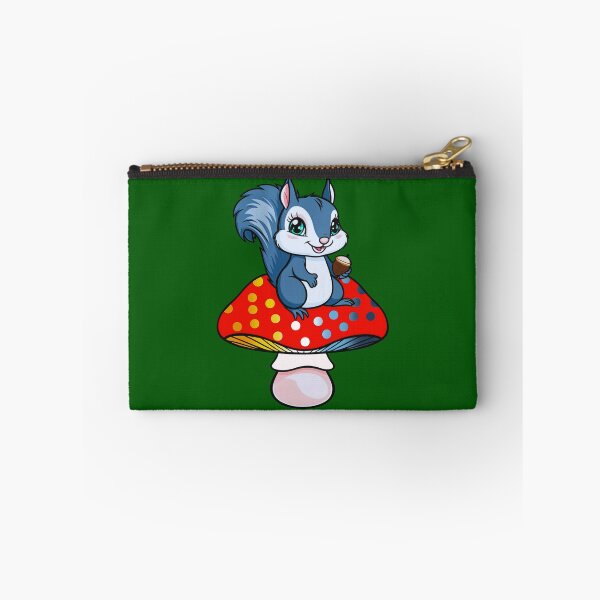 Item preview, Cute Squirrel on AroAce Mushroom – AroAce Pride Whimsical Art designed and sold by Travelslightly.