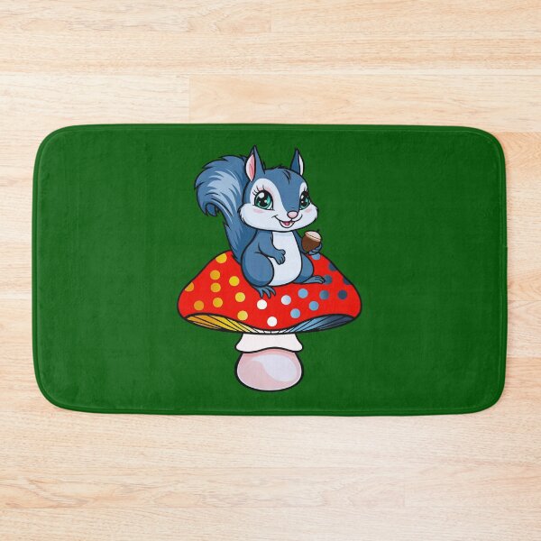 Item preview, Cute Squirrel on AroAce Mushroom – AroAce Pride Whimsical Art designed and sold by Travelslightly.