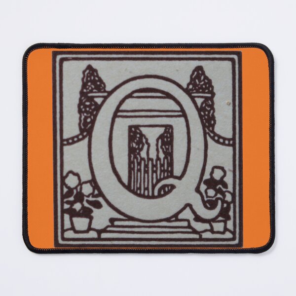 Item preview, Art by Mike Linocut and digitally edited, Alphabet Letter Q, combinable designed and sold by allartbymike.