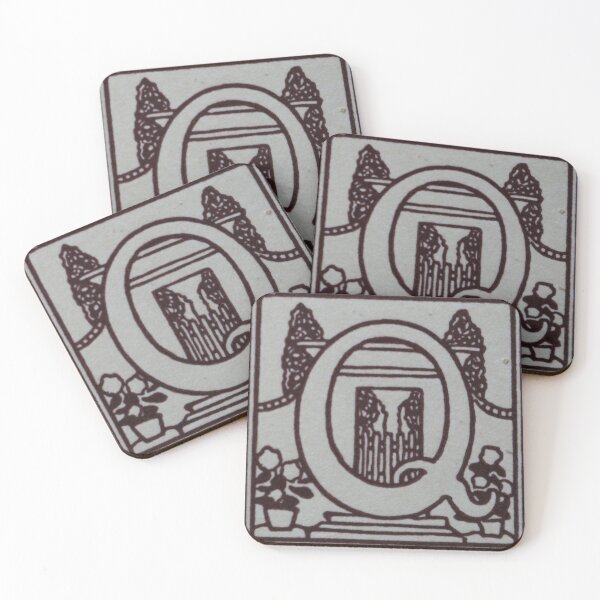 Item preview, Art by Mike Linocut and digitally edited, Alphabet Letter Q, combinable designed and sold by allartbymike.