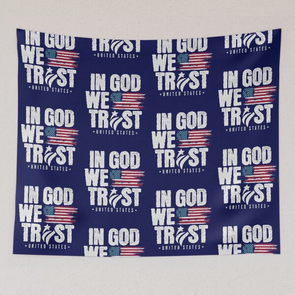 Item preview, In God We Trust – American Flag Patriotic USA Freedom Tee designed and sold by DAMOTAmagazine.