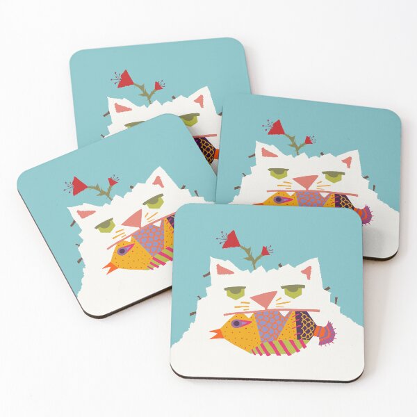 Item preview, Cat eating a fish designed and sold by HappyDoggo-.