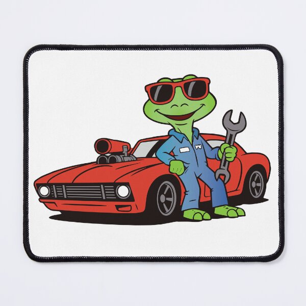 Item preview, Grease & Geckos Garage – Funny Mechanic Gecko designed and sold by Nouveaupattern.