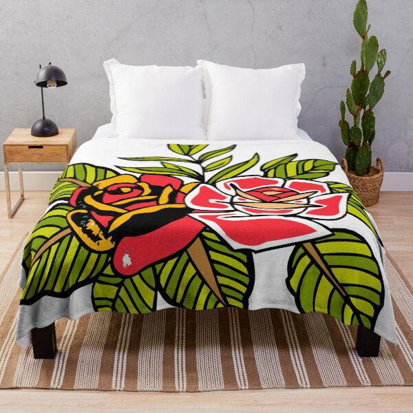 Item preview, rose flower leaf tattoo style designed and sold by Achille3777.