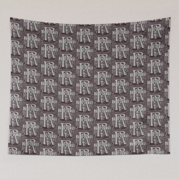 Item preview, Art by Mike Linocut and digitally edited, Alphabet Letter R, combinable designed and sold by allartbymike.