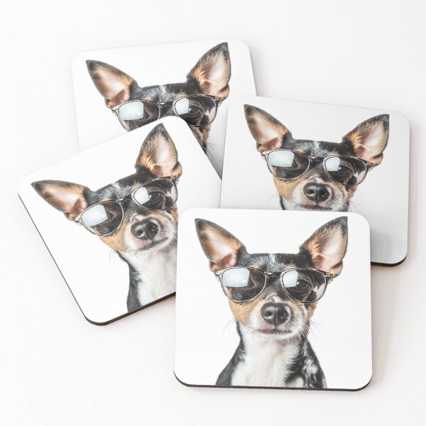 Item preview, Funny cool Rat Terrier Dog wearing sunglasses designed and sold by LazyOwlStore.