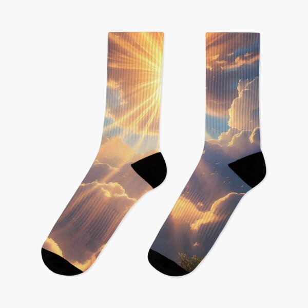 Item preview, Dramatic Sun Rays Print Atmospheric Cloudscape Poster, T-Shirt, Blanket & Wall Art designed and sold by naivnoia.