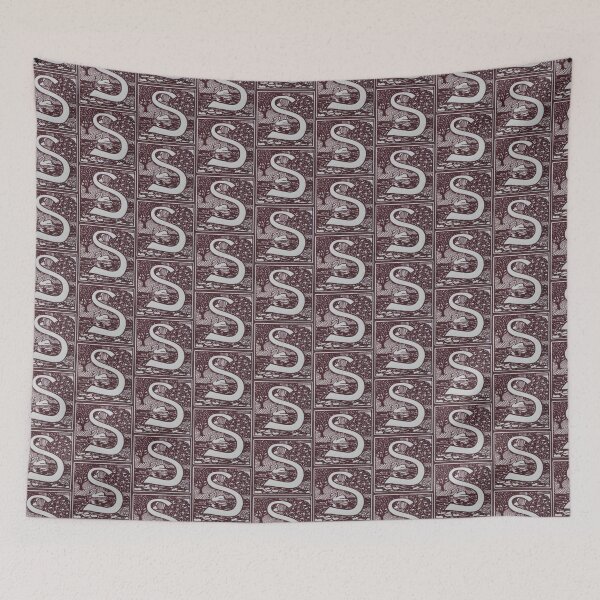 Item preview, Art by Mike Linocut and digitally edited, Alphabet Letter S, combinable designed and sold by allartbymike.