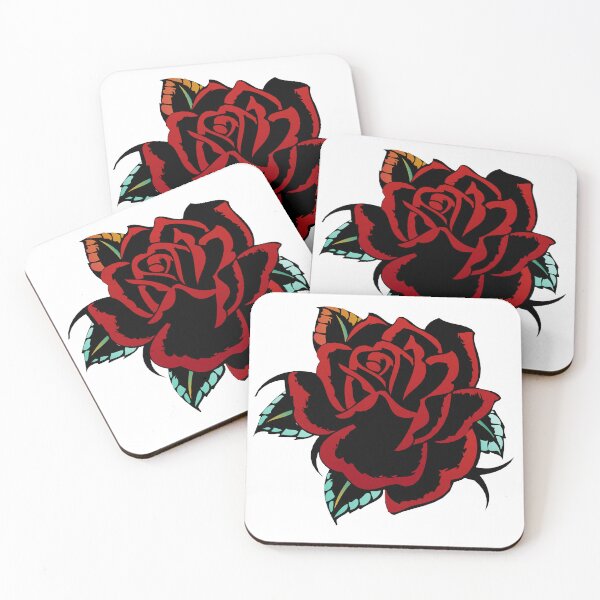 Item preview, rose flower leaf tattoo designed and sold by Achille3777.