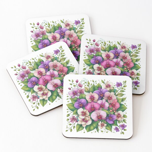 Item preview, AI-Designed Orchid Flower Motif – Unique Comic & Mandala Style Artwork for Clothing, Accessories & Decor designed and sold by knalpot-design.