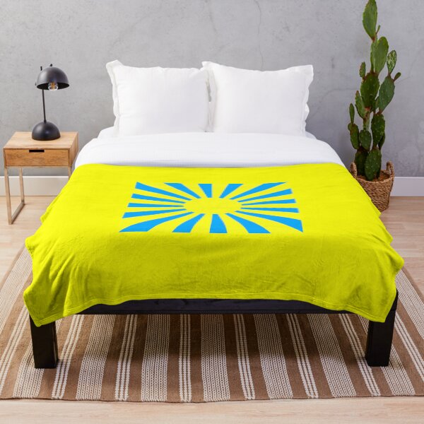 Item preview, Yellow sunshine in blue sky art deco designed and sold by OffbeatMoon.