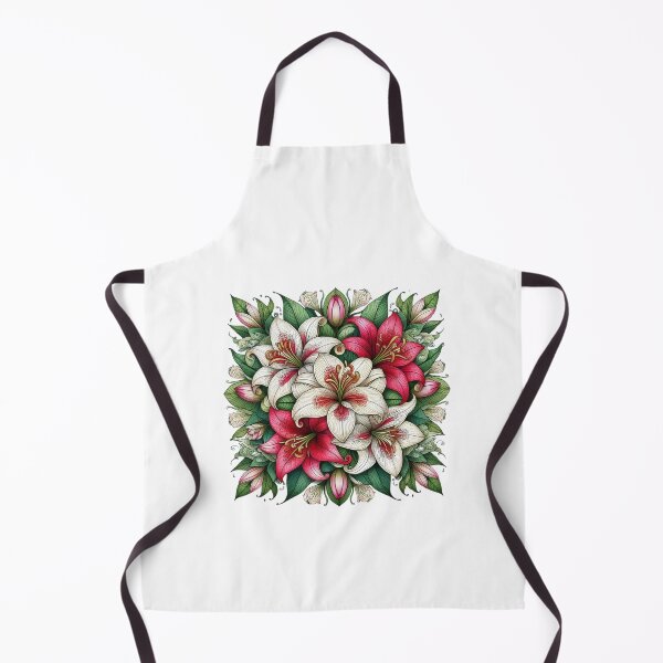 Item preview, AI-Designed Lily Flower Motif – Bold Comic & Mandala Style Artwork for Clothing, Accessories & Decor designed and sold by knalpot-design.