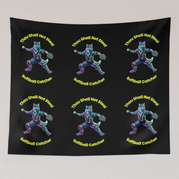 Item preview, Thou Shall Not Steal Softball Catcher designed and sold by TrendsLook.
