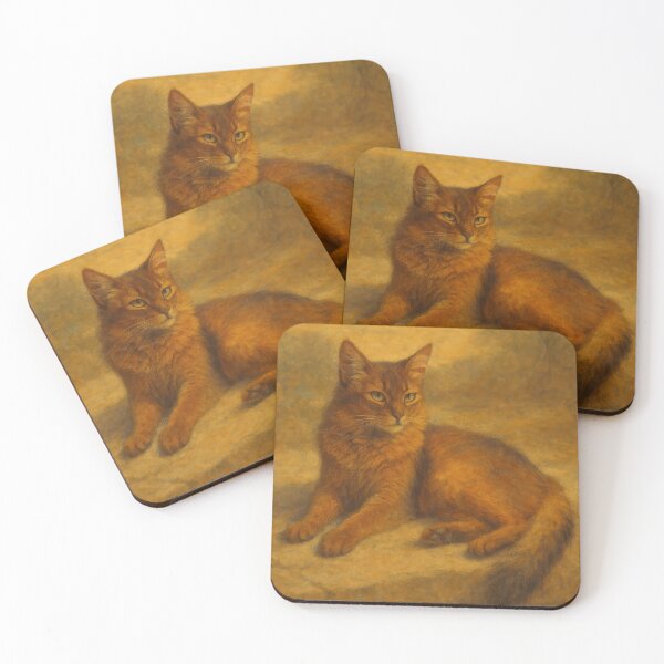 Item preview, Somali Cat in Sunlight – Australian Tonalism Style designed and sold by LesChatsArt.