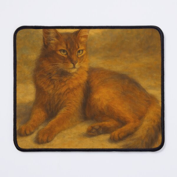 Item preview, Somali Cat in Sunlight – Australian Tonalism Style designed and sold by LesChatsArt.